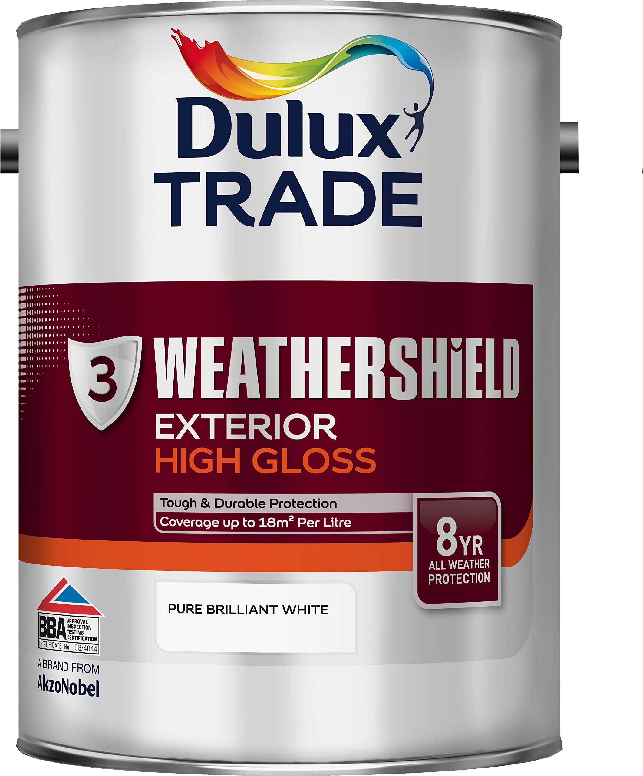 Dulux Trade Weathershield Exterior High Gloss 5 Litres White