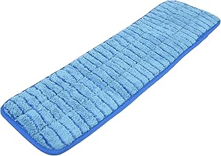 Janico 6213BL JaniFiber Microfiber Scrubbing Looped Wet Mop Pad, Highly Absorbent, 13 Inch Long, Blue