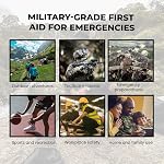 IFAK (Individual First Aid Kit) Trauma Kit by HMZ Medical — Medical Pouch for Tactical, Outdoor, Hiking, Military — Backpacking Emergency Medical Kit for Bleeding Control (OD Green)