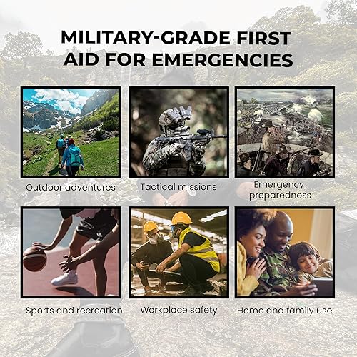 Miniatura 7 de IFAK (kit de primeros auxilios individual) Kit de trauma con torniquete CAT - Bolsa médica para táctica, al aire libre, senderismo, militares - Kit