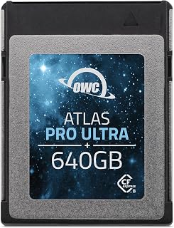 OWC 640GB Atlas Pro Ultra High-Performance CFexpress Type B Memory Card, Professional Grade, high Capacity CFX Media with Super-Fast RAW Image and up to 8K Cinema Quality Video Capture