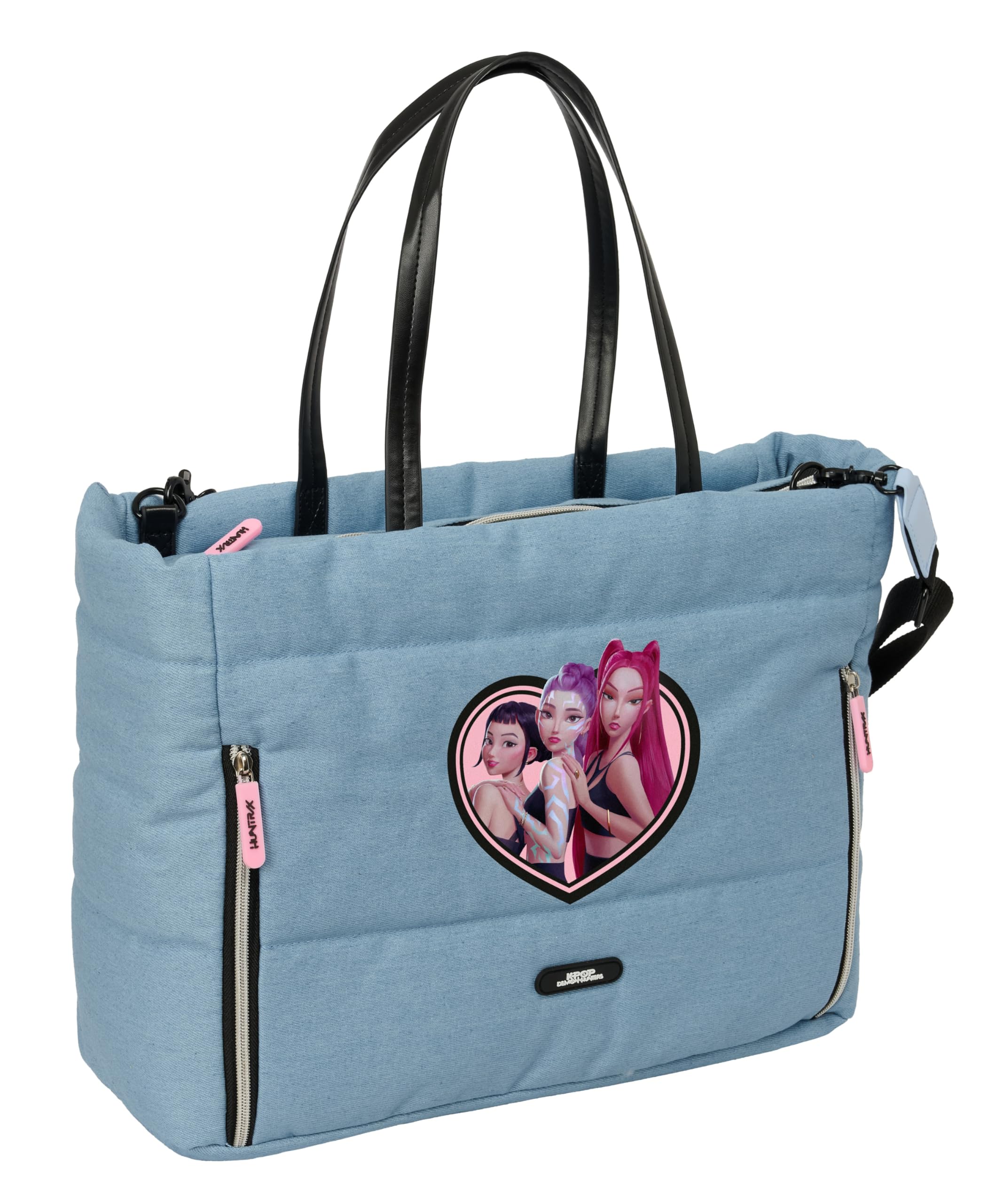 K-POP Demon Hunters - HUNTR/X - Laptop Bag 14.1'' with Pocket, Backpack, Ideal for Children of Different Ages, Comfortable and Versatile, Resistance, 54x17x31cm