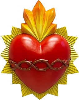 World of Wonders Sacred Heart Religious Wall Sculpture | Holy Spirit Wall Decor | Sacred Heart Wall Art and Mexican Decorations for Home | Sacred Heart of Jesus - 9