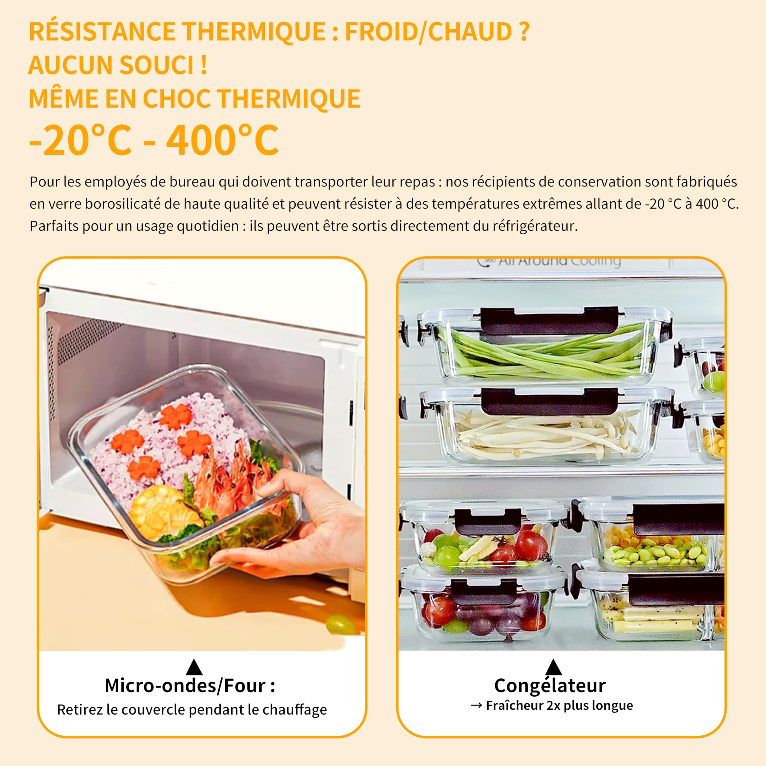 LNWSN Récipient en Verre avec Couvercle 4x1040ML, Verre avec Couvercle Récipient de Stockage des Aliments hermétique Extrêmement Solide pour éviter Le Transfert de Saveur, adapté aux gourmets