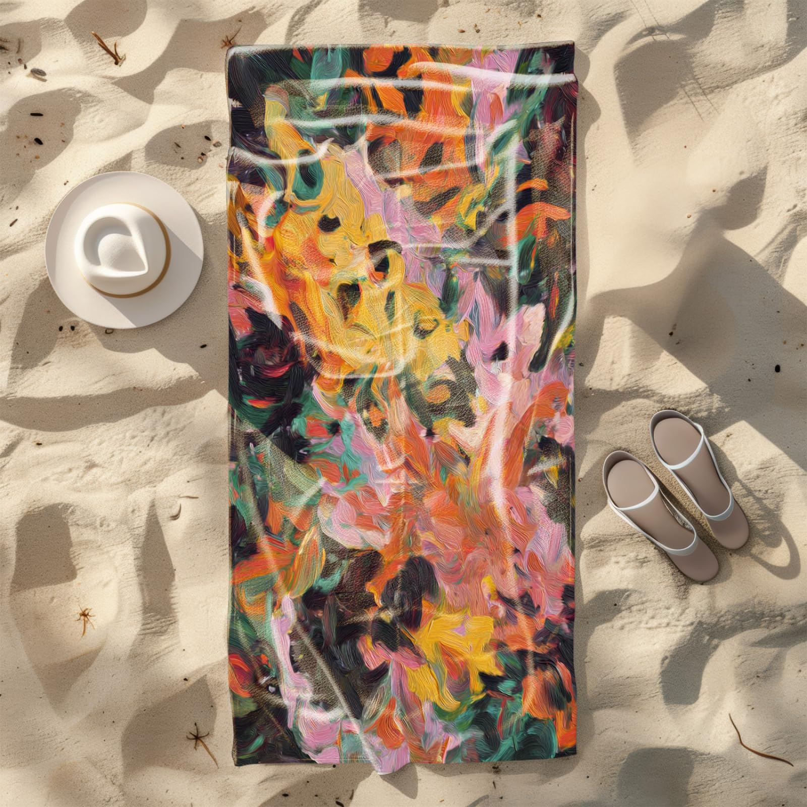 Telo Mare Microfibra Grande 200X200 Nero Giallo Astratto Telo da Mare Matrimoniale Xxl,Ad Asciugatura Rapida, Telo Bagno Senza Sabbia,Spiaggia, Campeggio, Escursionismo, Picnic