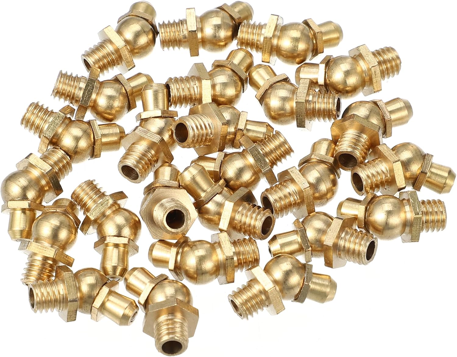 X AUTOHAUX 25pcs M6x1 Grease Nipple Fitting Bend 45 Degree