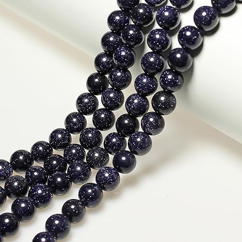 Miniatura 173 de MJDCB Natural Multicolor Volcanic Lava Stone Round Loose Stone Beads DIY for Jewelry Bracelet Making 15" (6mm, White)