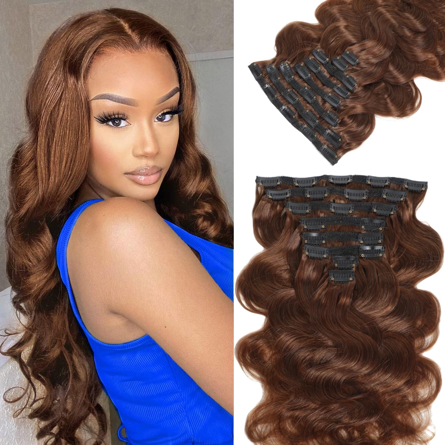 LUMIERE Body Wave Clip-In Human Hair Extensions