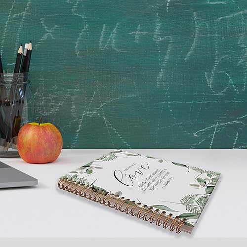 Miniatura 4 de VNWEK Cuaderno de espiral con texto en inglés "Above All Love each other" (1 Pedro 48, Above All Love Each Other), diario de espiral de tapa dura