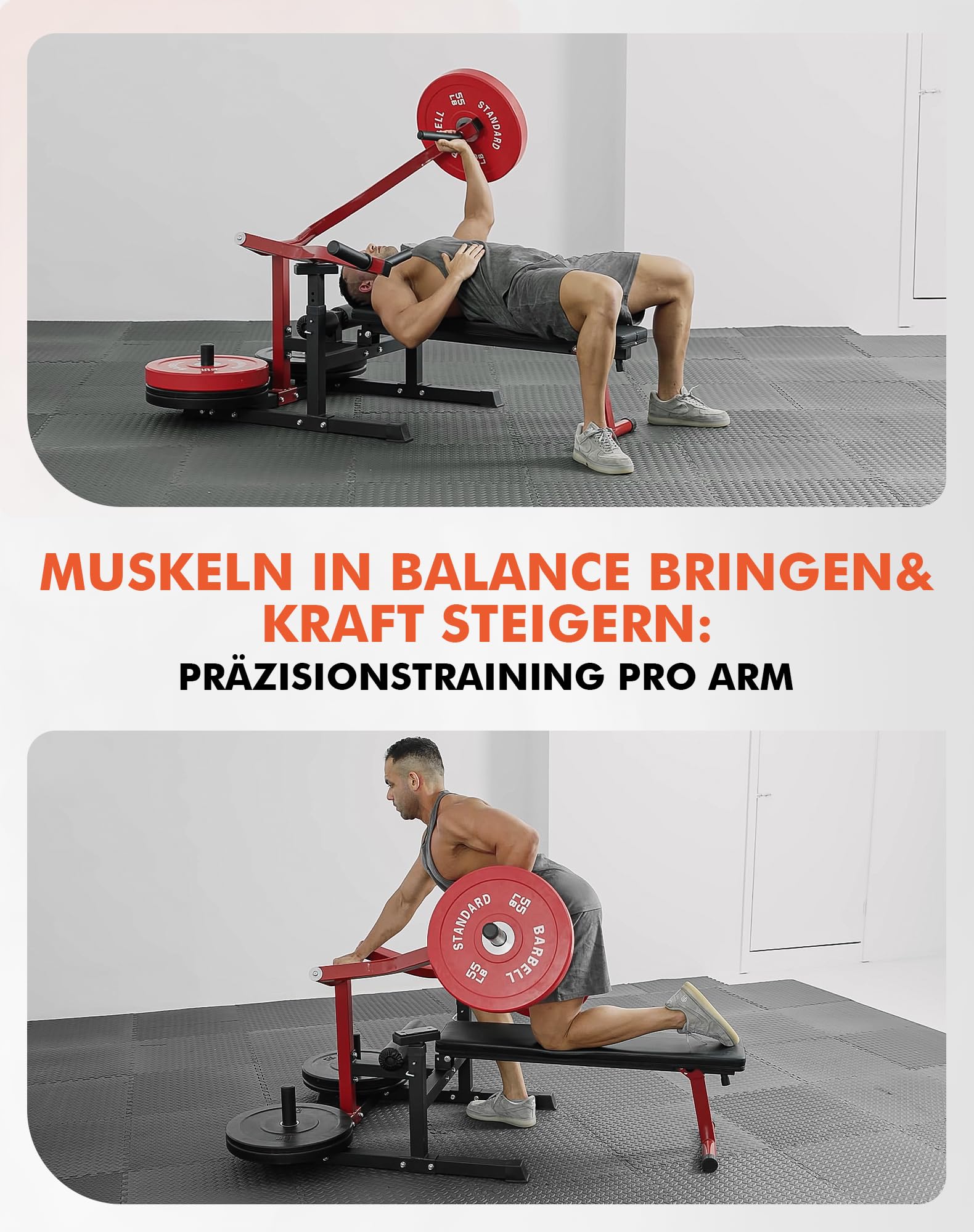 Brustpresse Maschine, Verstellbare Flach-/Schrägbank für Brusttraining, Schulterpresse Maschine mit anabhängigen Armhebeln, Chest Press Machine