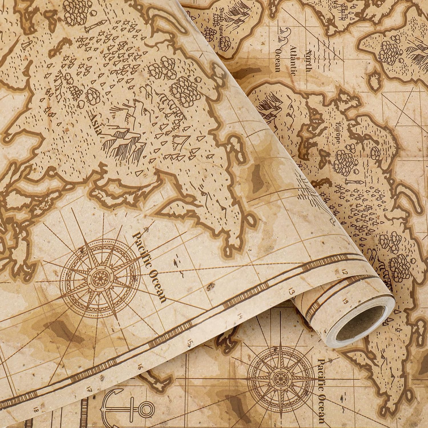 Vintage World Map Wrapping Paper product image
