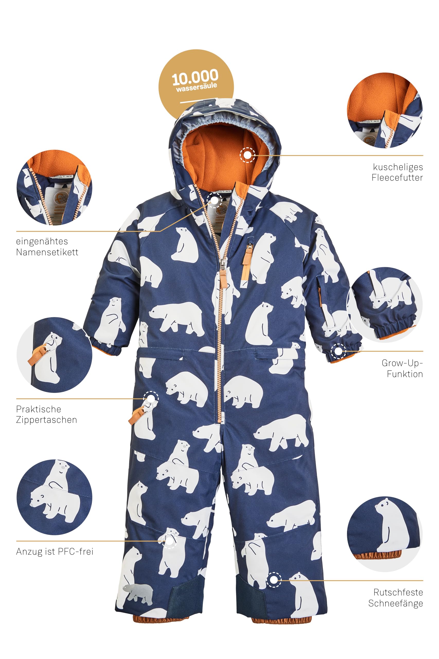 first instinct by killtec Fisw 33 Mns Onpc Mono de esquí/traje de nieve con capucha, impermeable Unisex niños (Pack de 1)