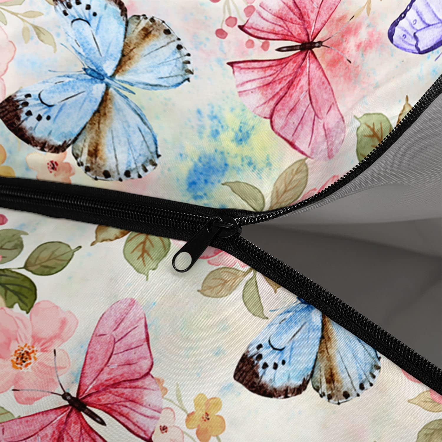 Kids Sleeping Bag for Boys Girls,Butterfly Flowers Print-Lightweight Warm Portable Outdoor Indoor-Waterproof Cold Weather Resistant Sleeping Bag for Camping Hiking(Flowers) - Image 5