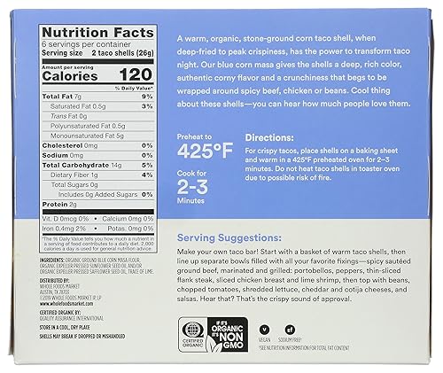 Miniatura 2 de 365 by Whole Foods Market Taco Shells Blue Corn Orgánico 55 onzas