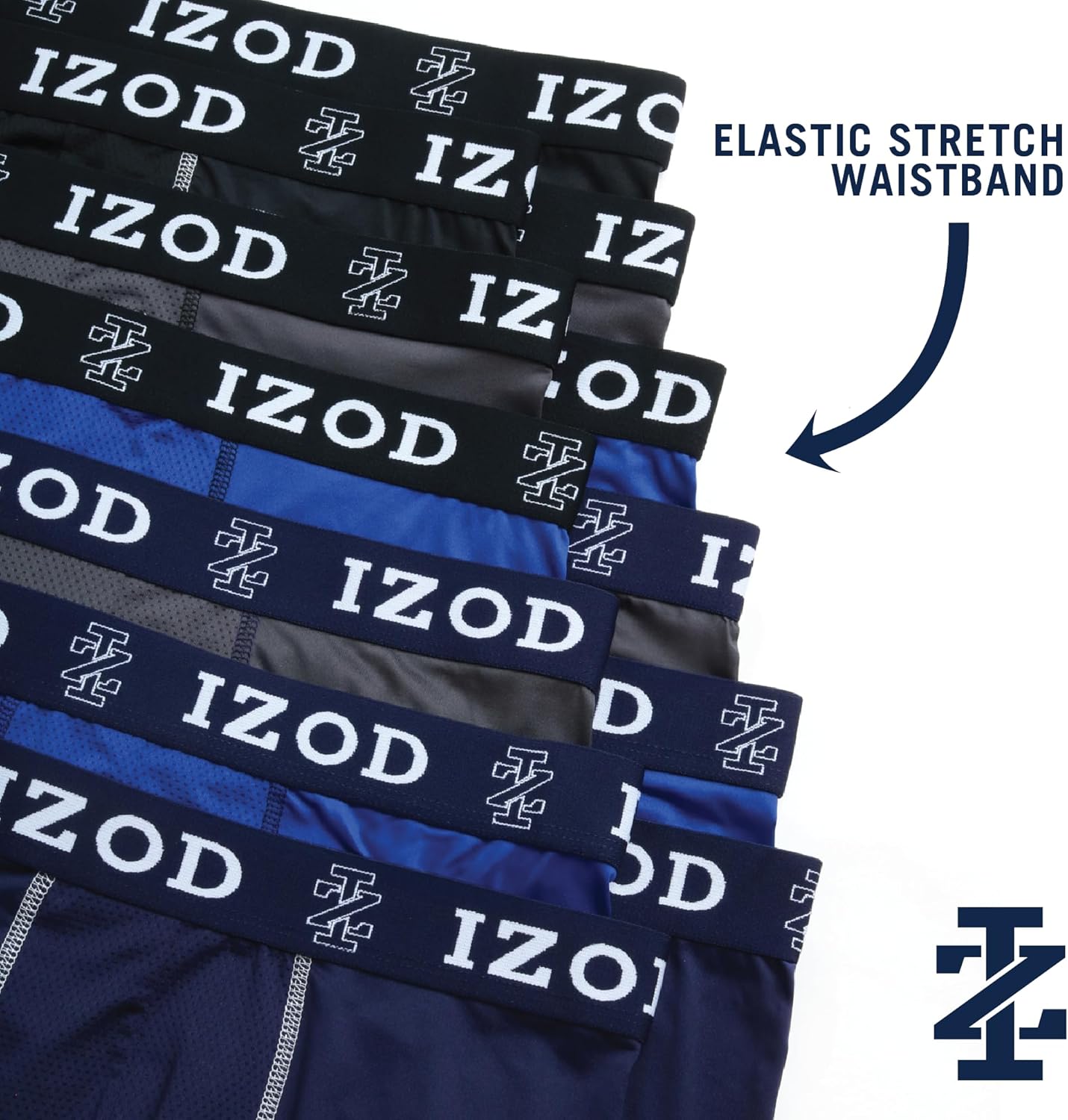 IZOD Mens Boxer Briefs - 12 Pack Ultra Soft Stretch Performance Mens Underwear Boxers with No Fly Contour Pouch, 6" Inseam - Image 5