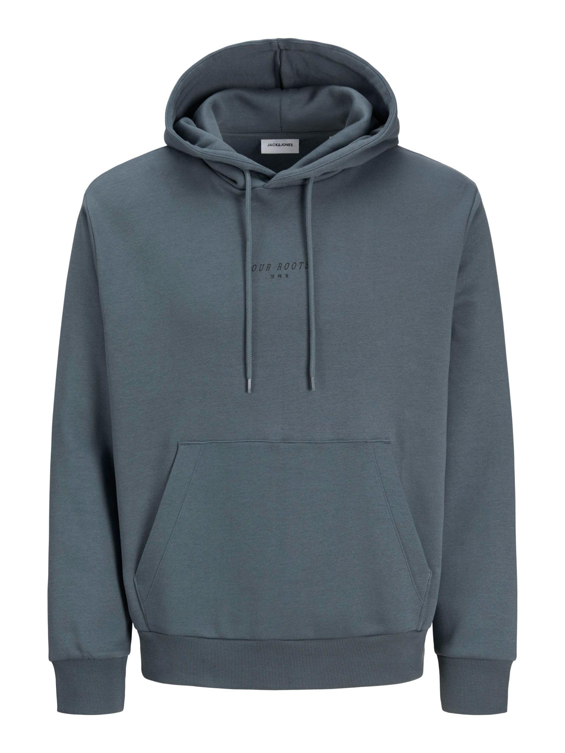 JACK & JONES Jjkenji Sweat Hood Pls - Plus Size, stormy weather, 4XL