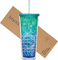 Vista 9 de bzyoo Vaso SIP de 24 oz con Tapa de Popote en Forma de Corazón con Alas – Vaso Iridiscente de Diseño Lindo DotDot, Taza Libre de BPA con Tapa