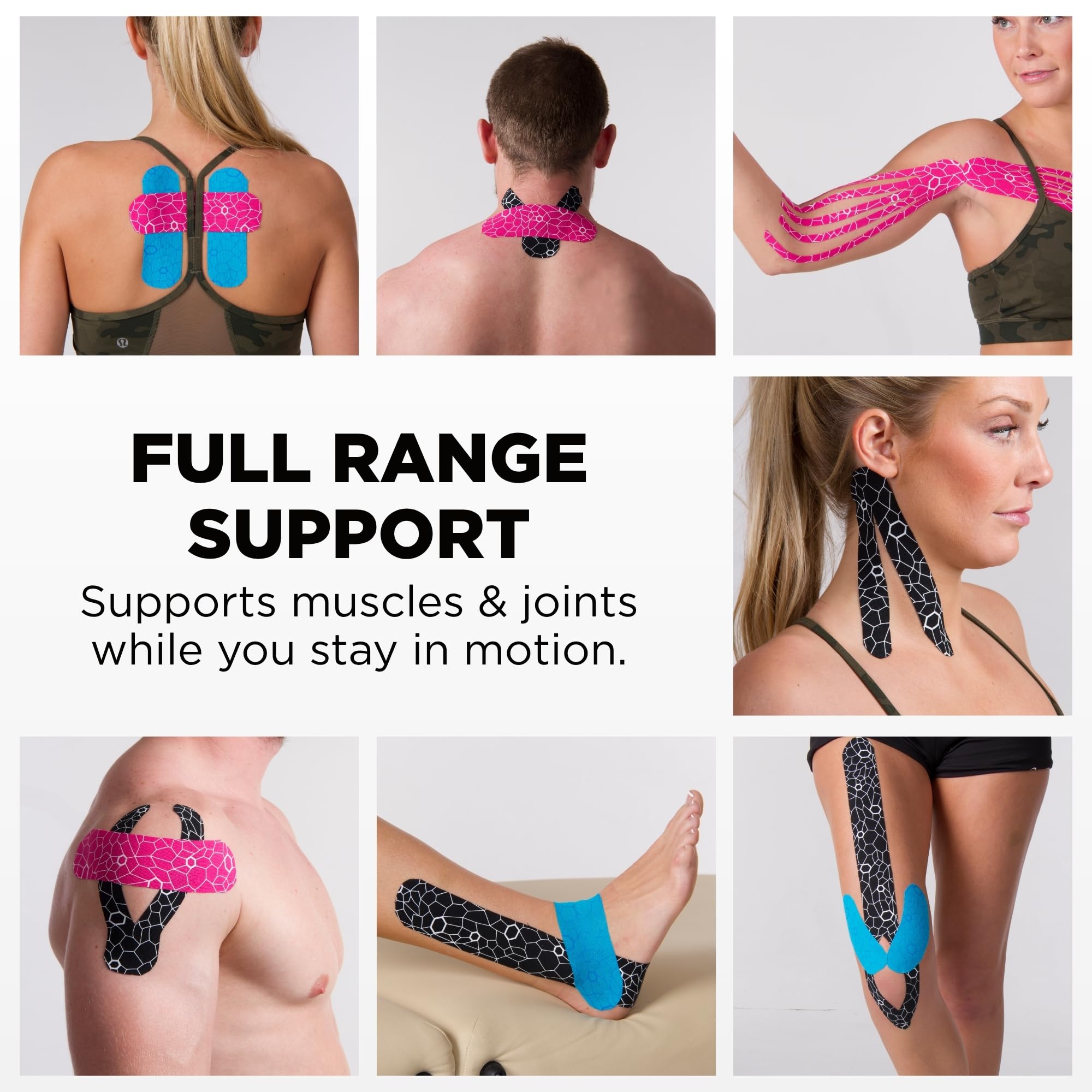 THERABAND Kinesiologie-Tape mit XactStretch-Indikator für perfekte Dehnung und Anwendung jedes Mal, Beste Haftung, wasserabweisend