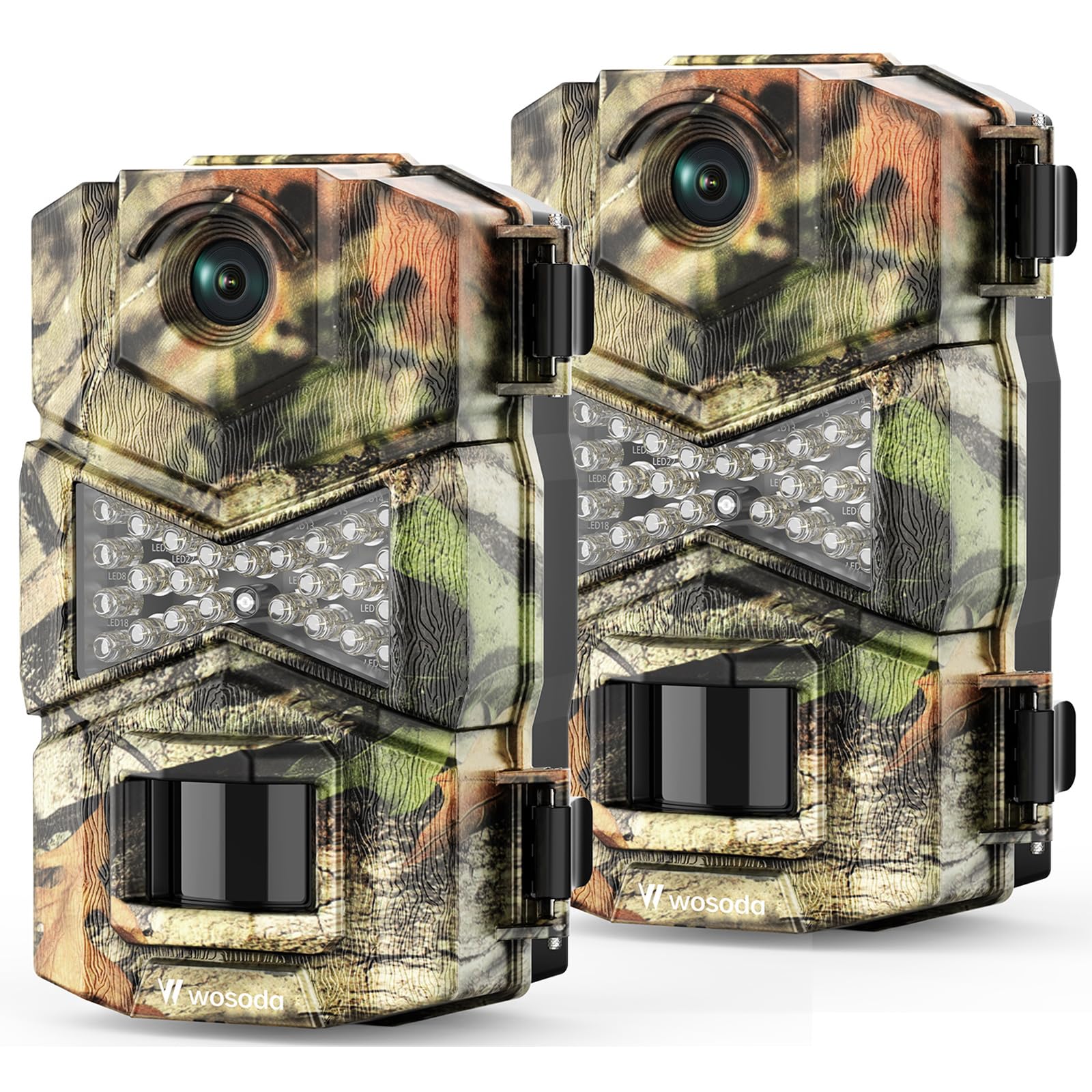 WOSODA 6309 デジタルワイルドライフトレイルカメラ 迷彩 Amazon.com: WOSODA 2 Pack Trail Cameras with Night Vision Motion