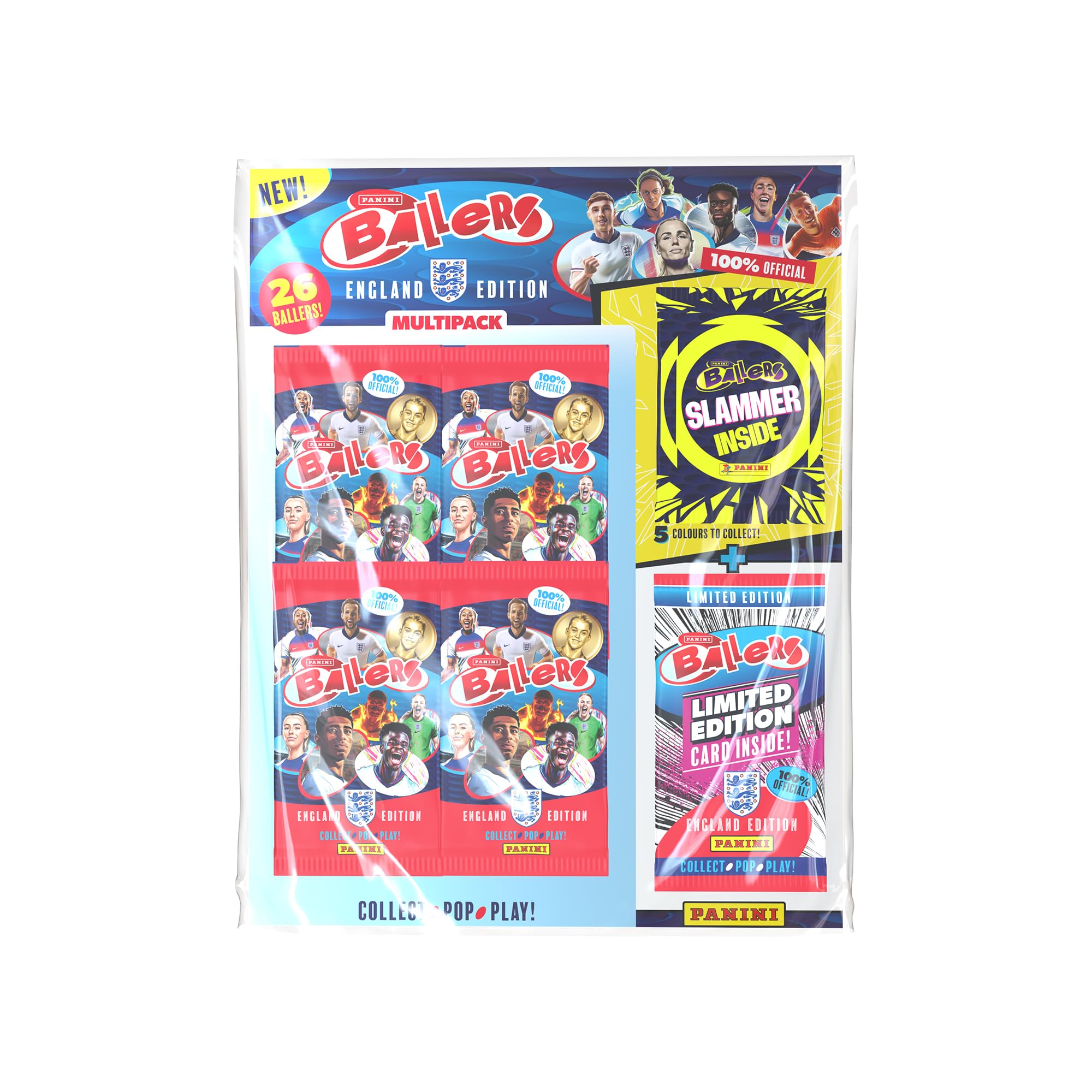 PANINI BALLERS ENGLAND EDITION  MULTIPACK  26  BALLERS & SLAMMER