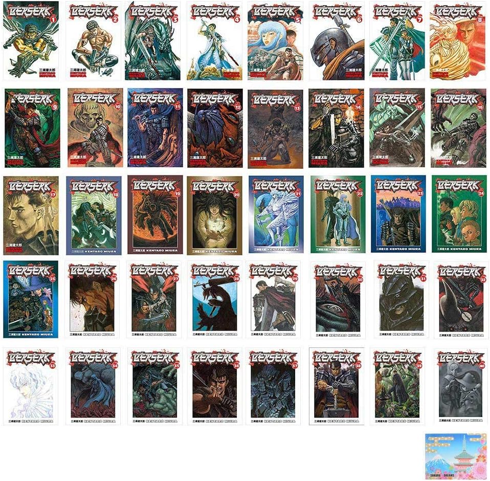 Berserk Manga by Kentaro Miura Vol 1 - 40 Full 40 books Collection