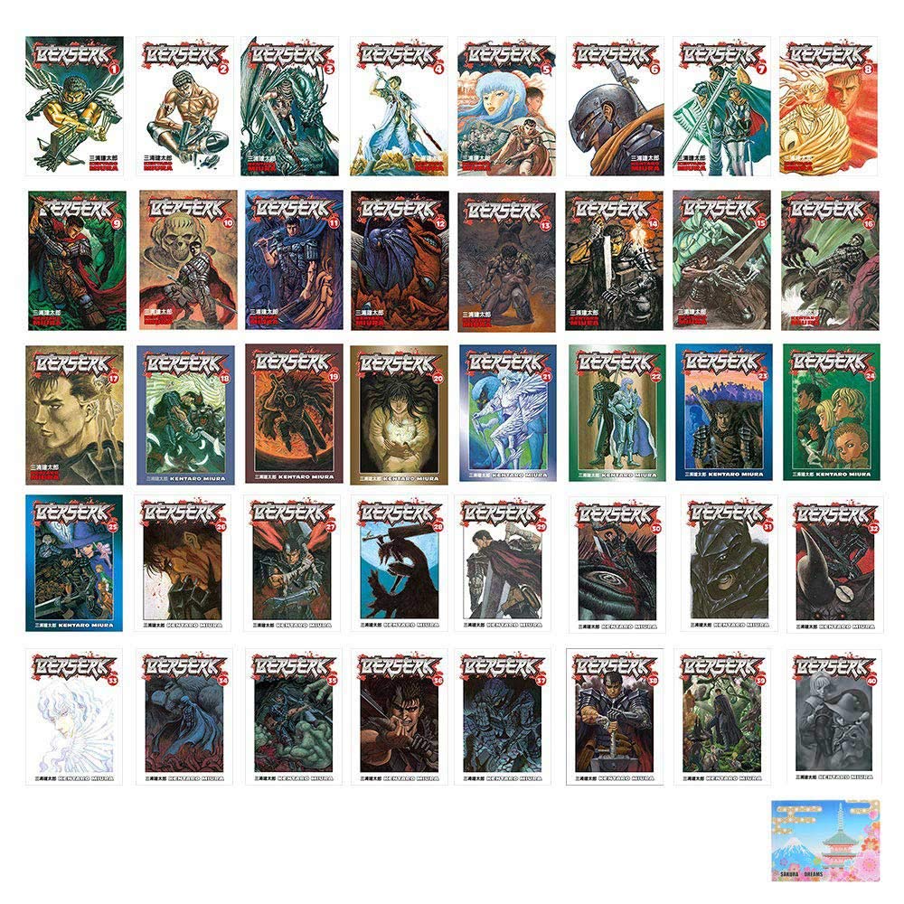 Berserk Manga by Kentaro Miura Vol 1 - 40 Full 40 books Collection Paperback – Picture Book