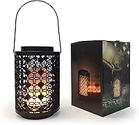 Vista 3 de allgala Lámpara LED colgante con efecto de llama o linterna de mesa para decoración interior y exterior (funciona con batería)
