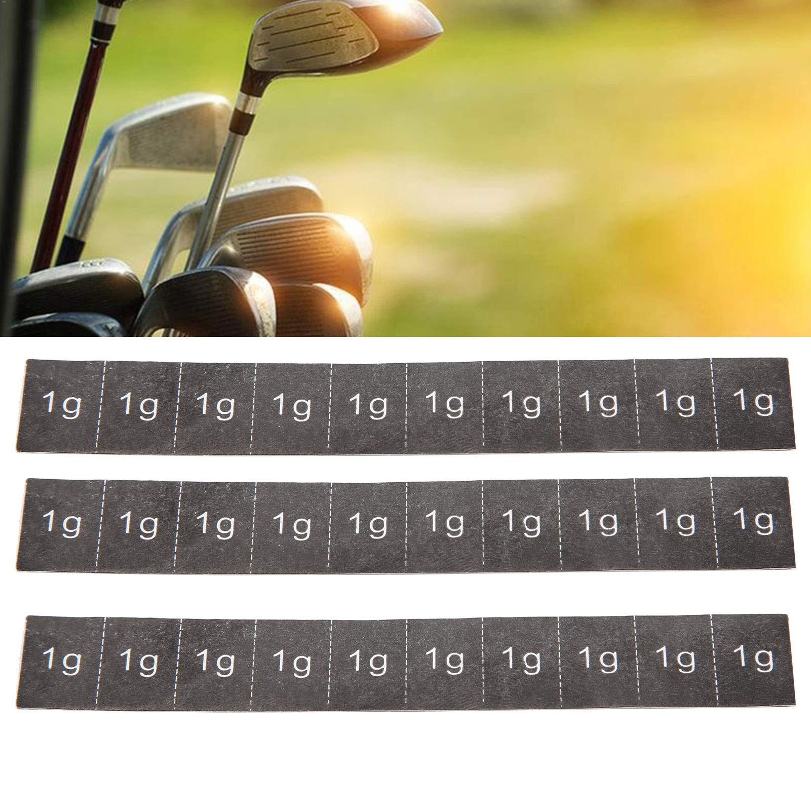3 szt. Taśma Obciążająca Kij Golfowy, Paski Taśmy Metalowej Samoprzylepna Taśma Ochronna do Kija Golfowego Sportowego Dodaj Obciążenie Huśtawki do Klubów Golfowych