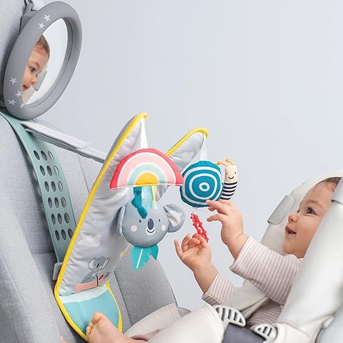 Vista 4 de Taf Toys Koala - Centro de juegos para el auto, compañero de viaje para padres y bebés, mantiene ambos relajados mientras conduces. Centro