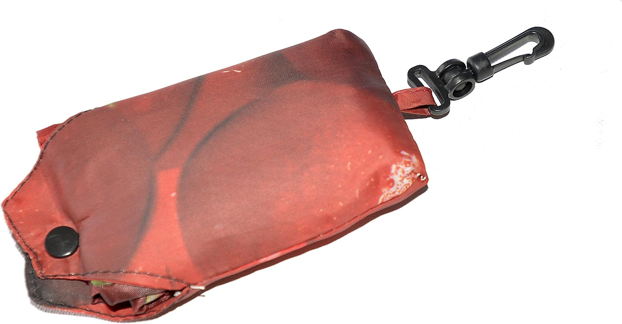 Handy Dazbag, Fold Up Shopping Bag with Clip On Pouch, I Love Cherries