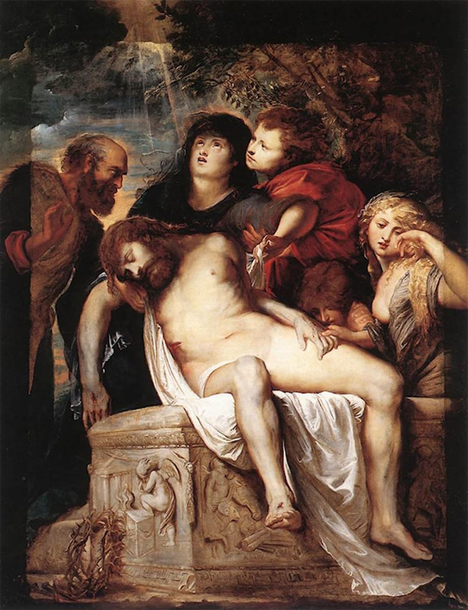 Artxlxxbn No Frame Famous Print Painting Colorful Art Print The Deposition By Peter Paul Rubens Canvas Art Decorations For Home Decor 60X90cm