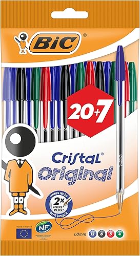BiC Cristal Original - Bolígrafo con punta redonda 1.0 mm