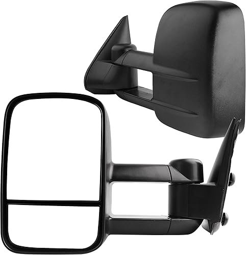 AUTOSAVER88 Espejos de remolque telescópicos manuales compatibles con Chevy Silverado GMC Sierra 1500 2500 3500 1999-2007 (solo modelos clásicos),