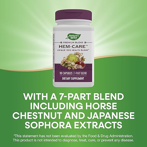 Miniatura 3 de Nature's Way Premium Hem-Care - Mezcla única para la salud de las venas*, 90 cápsulas
