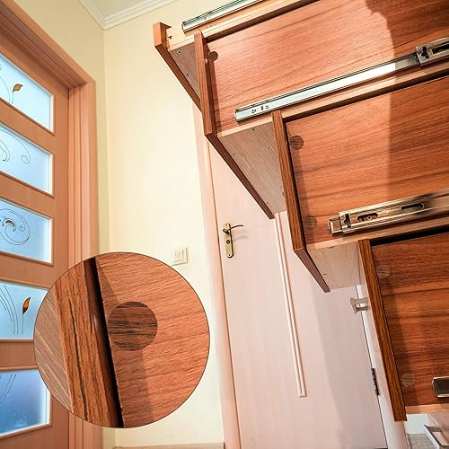 Miniatura 7 de Tenare 648 calcomanías adhesivas para cubrir agujeros para tornillos, calcomanías de grano de madera para muebles, 12 colores, impermeables,