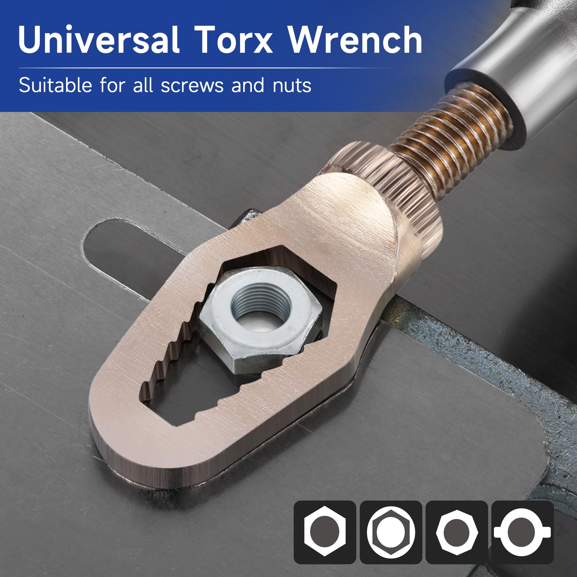 MAXPOWER Pince Étau 250 mm – Mâchoires Courbes 50-100 mm – Acier Cr-V Robuste – Force de Serrage Réglable – Pince de Verrouillage pour Atelier, Garage et Bricolage