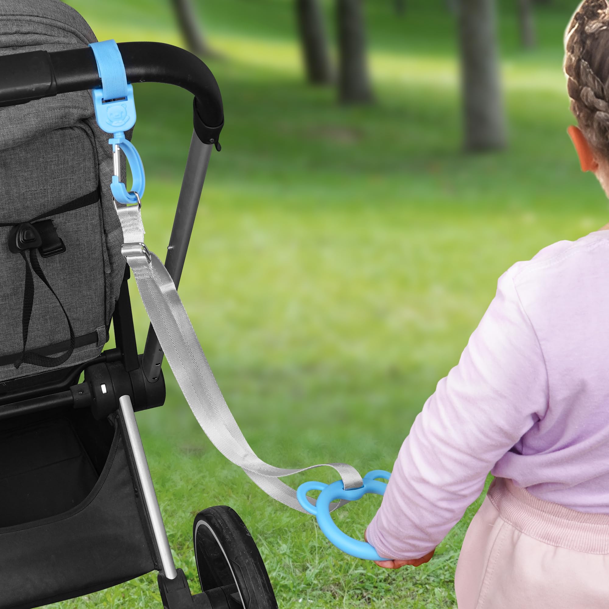 Laisse de sécurité pour poussette pour tout-petits - Compatible avec poussette, landau, buggy et plus - Laisse de sécurité pour garder les enfants à proximité lors de vos déplacements (longueur de la