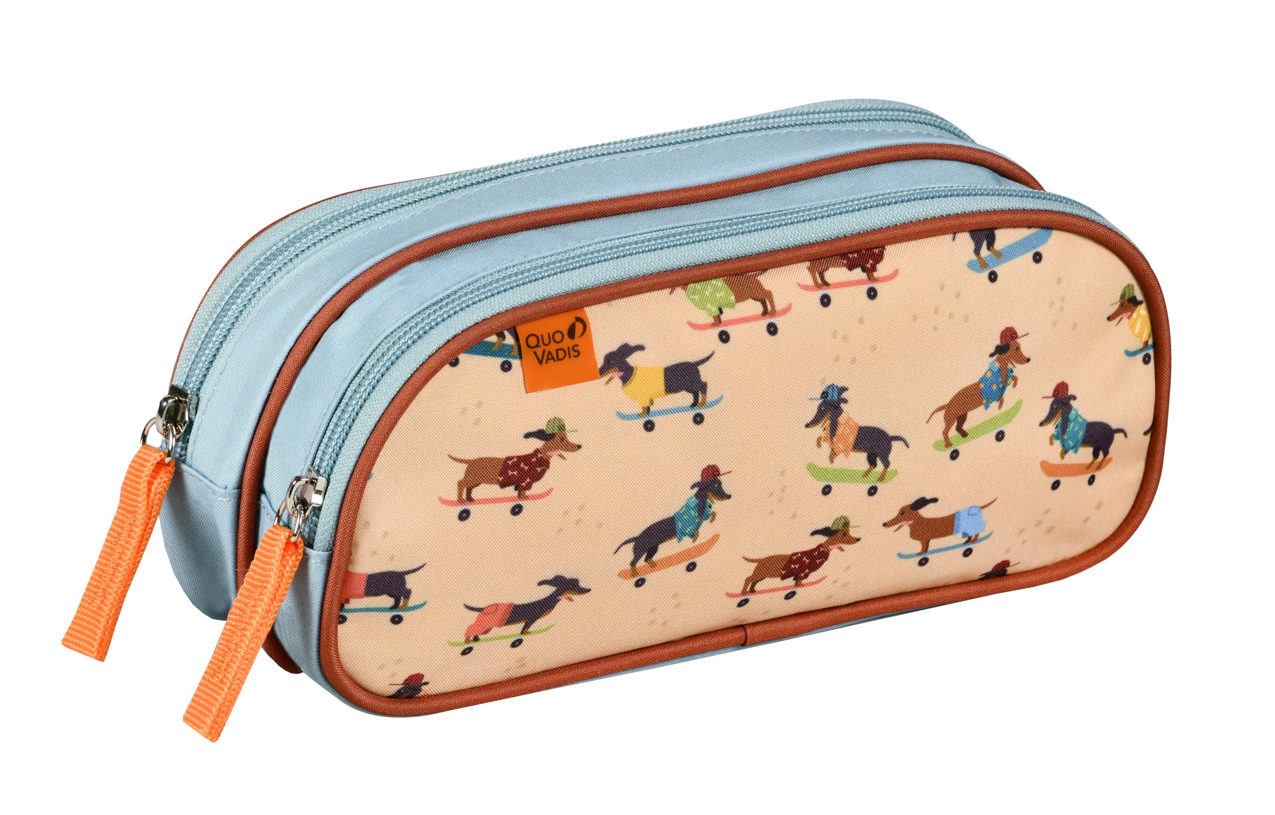 Quo Vadis - Pencil case - Rectangular - Animascot - Multicoloured - Canvas (Polyester) - 2 Compartment(s)