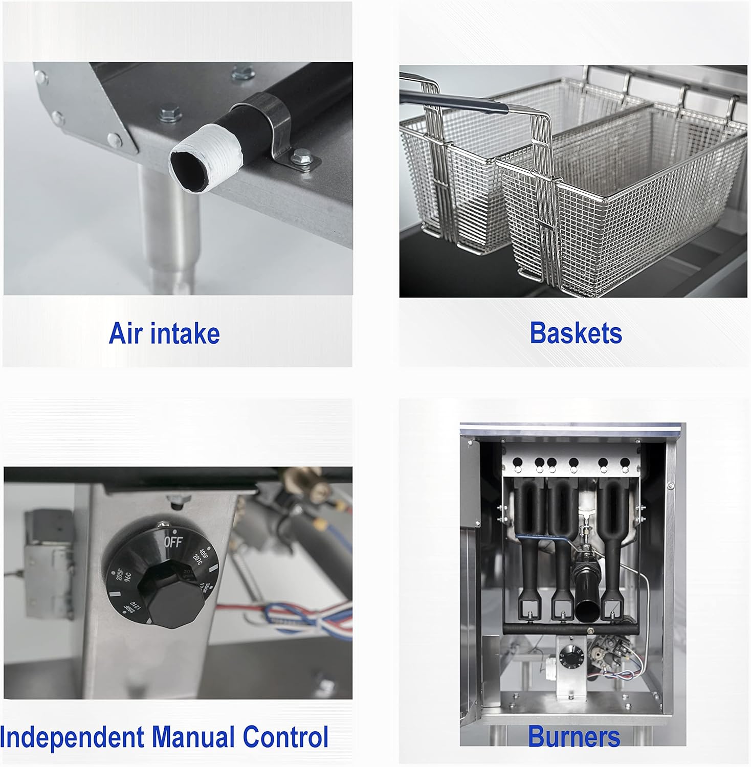 Buy KITMA 40LB Deep Fryer with 2 Frying Baskets / Stainless Steel Floor