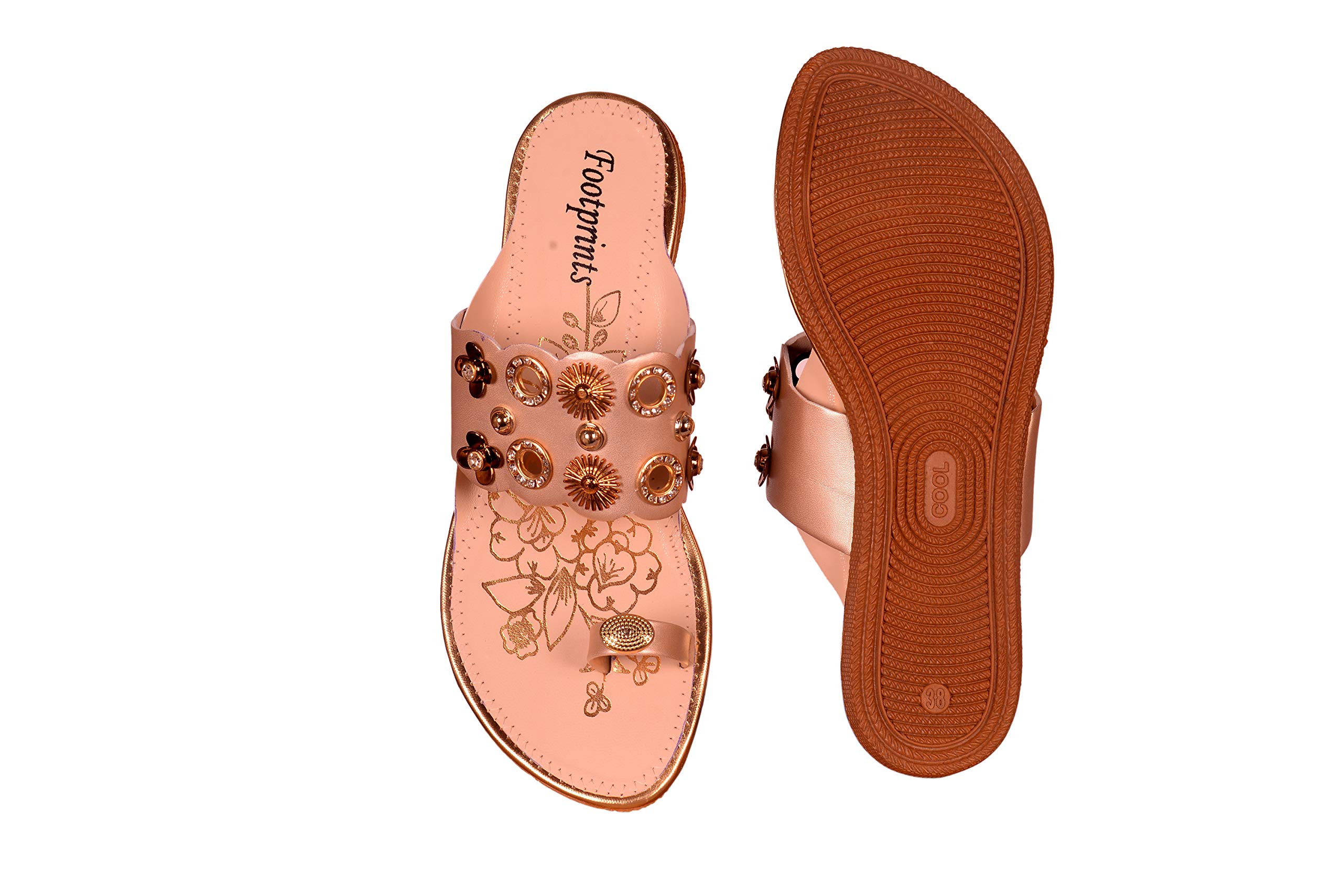 Footprints Ethnic Off White Slipper-image-30