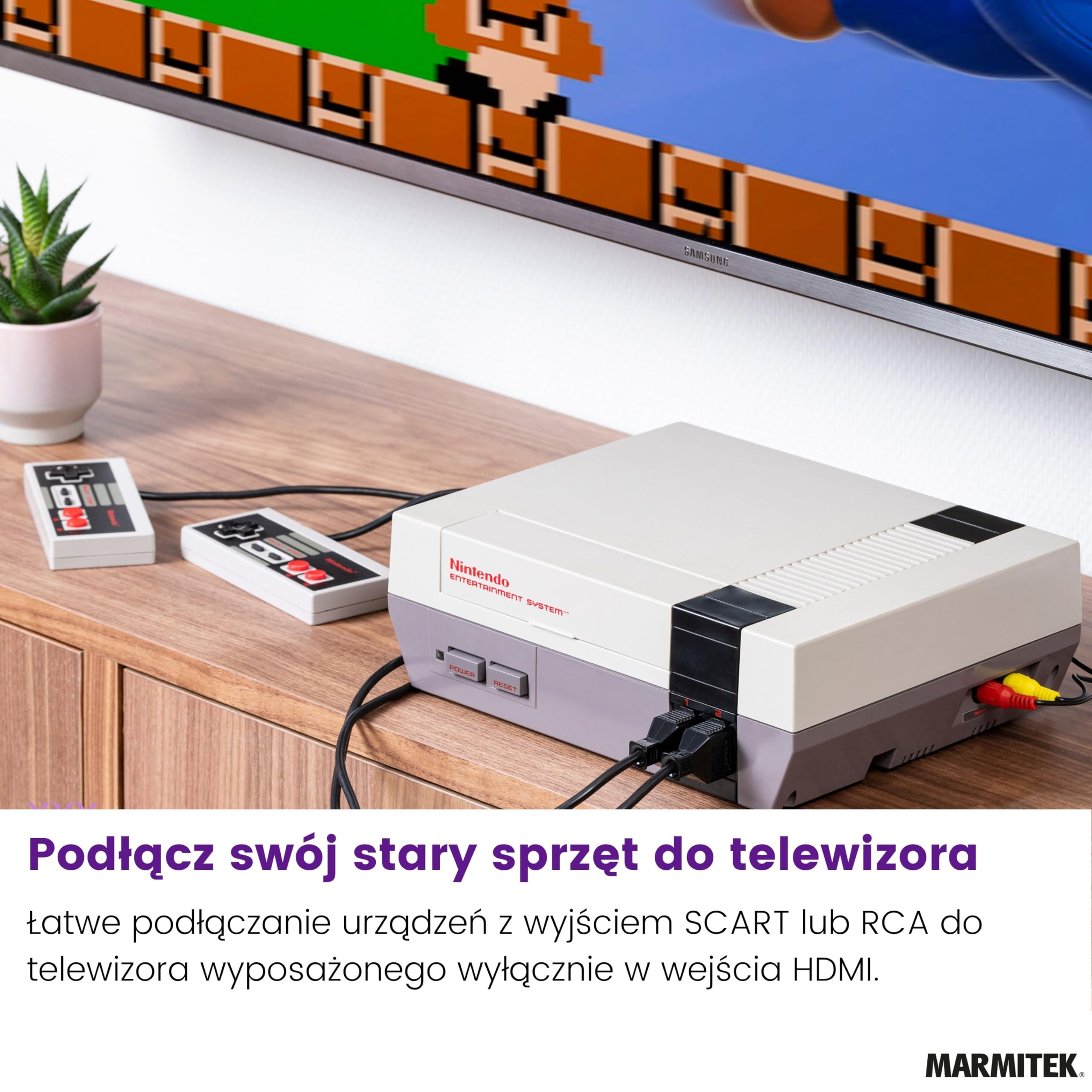 Marmitek Connect AH31 - Konwerter SCART na HDMI RCA AV 1080p | Adapter SCART/RCA AV na HDMI do TV i projektora, 720p/1080p, magnetowid, DVD i stare konsole