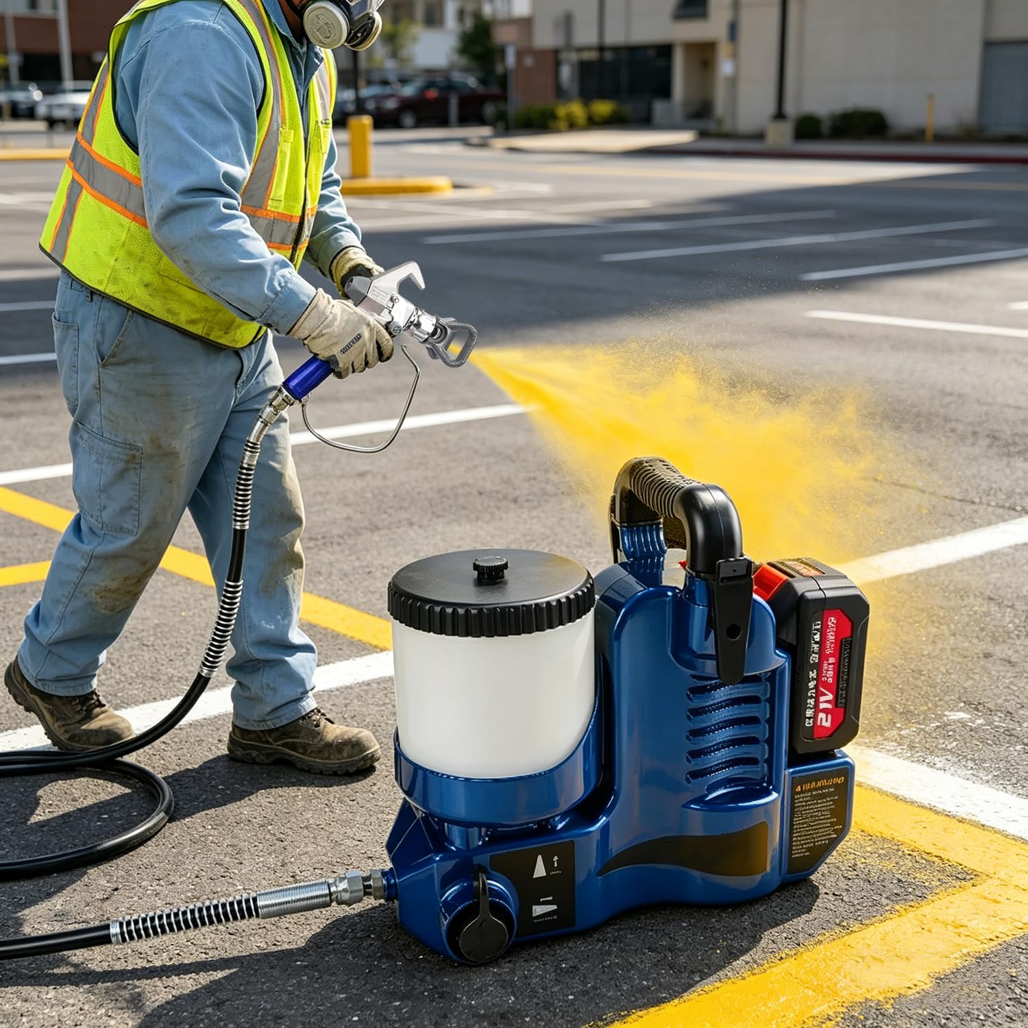 Pulverizador de pintura sin aire 550W de alta presión 15 MPa para acabados lisos en paredes
