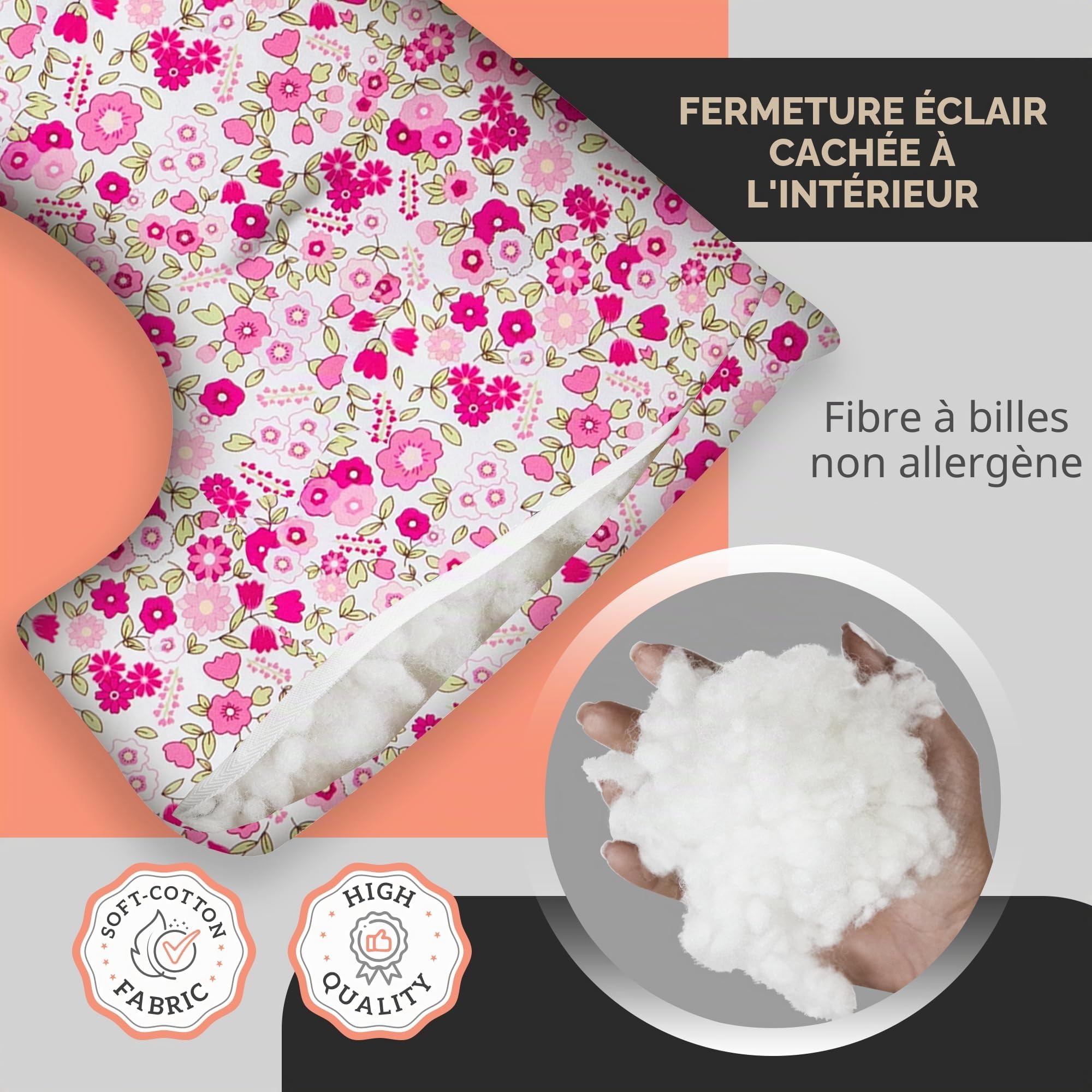 Oreiller post-mastectomie après opération du cancer du sein, césarienne ou réduction mammaire, accessoire post-chirurgical abdominoplastie, oreiller ceinture de sécurité, cadeau pour femme, fleur rose