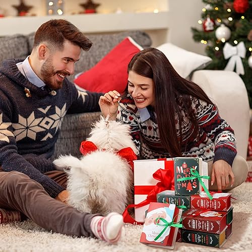 Miniatura 5 de Outus Cajas de galletas de Navidad, cajas de chocolate para panadería, cajas para hornear, cajas de lata de galletas, cajas de golosinas de lata