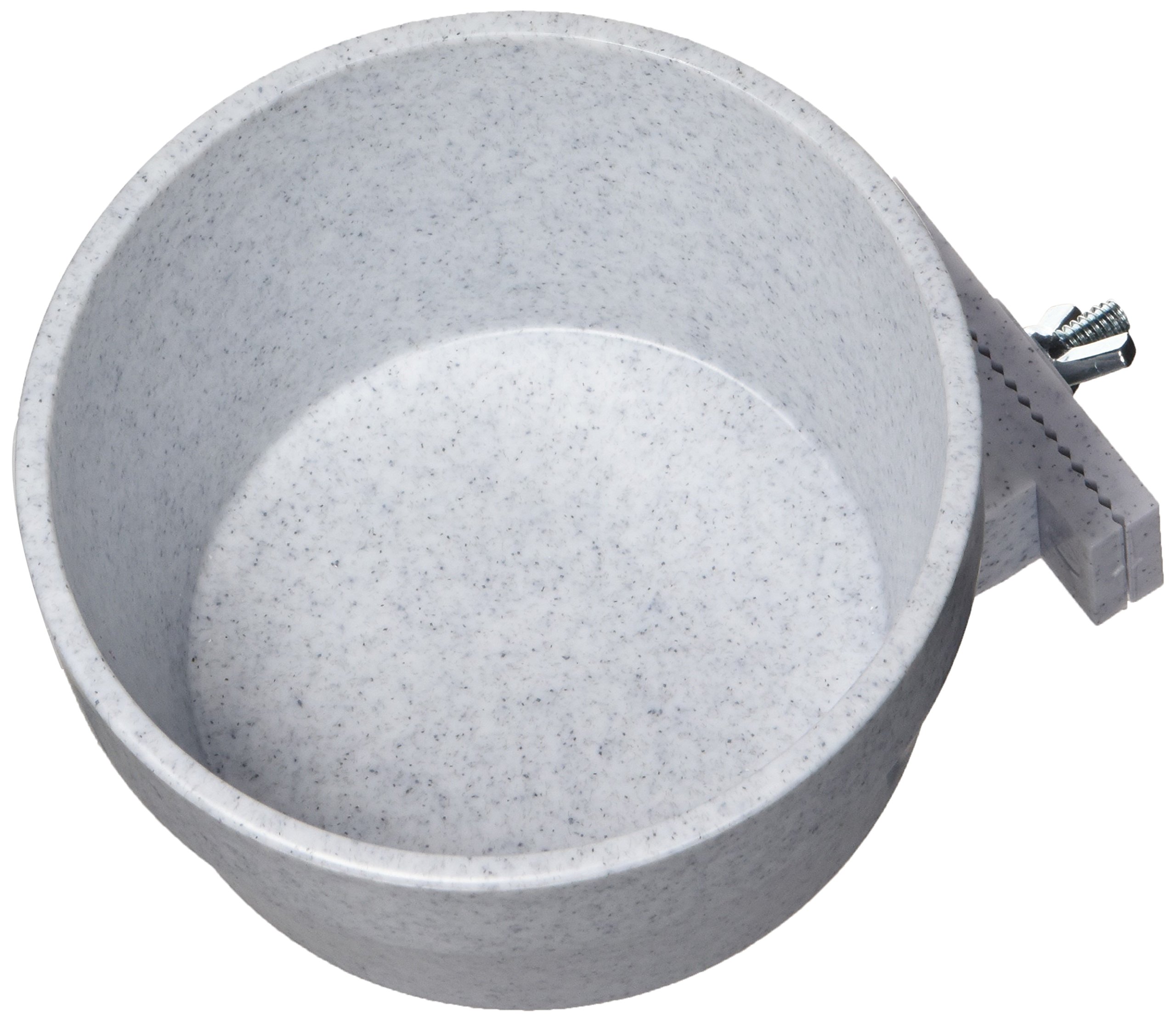 Lixit Quick Lock Removable Cage Bowls for Rabbits, Guinea Pigs, Gerbils, Ferrets, Dogs, Cats, Birds, and Other Small Animals - Made in USA (Gray, 20 Ounce)