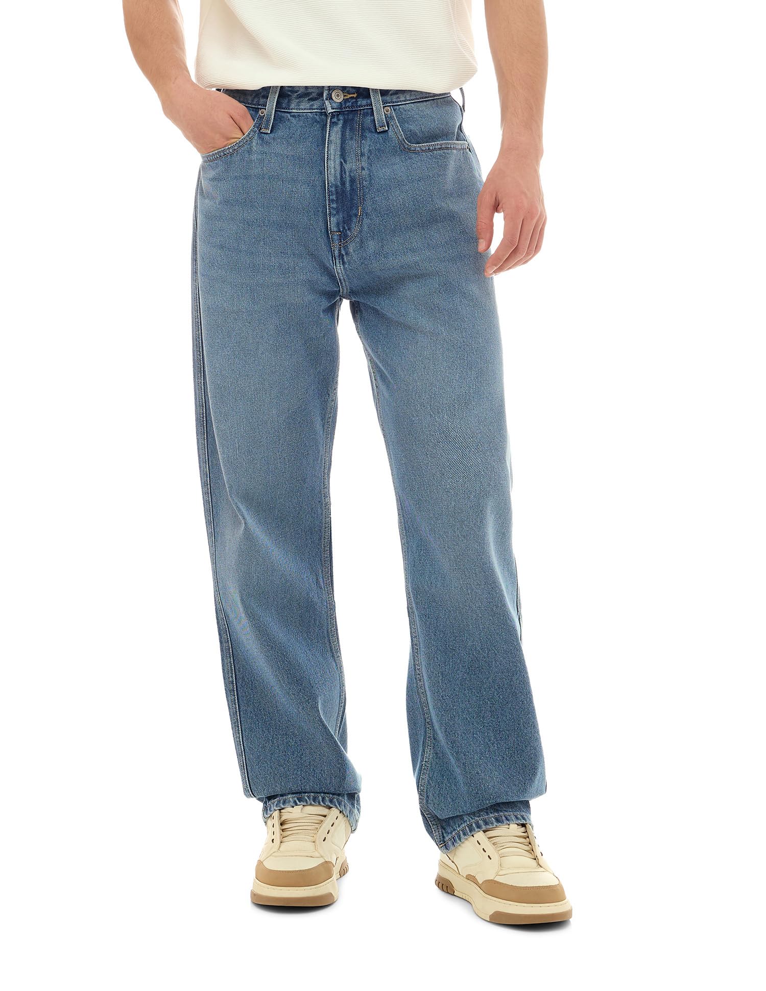 flying machine Men's Whiskered Cobain Loose Fit Jeans-picture-36