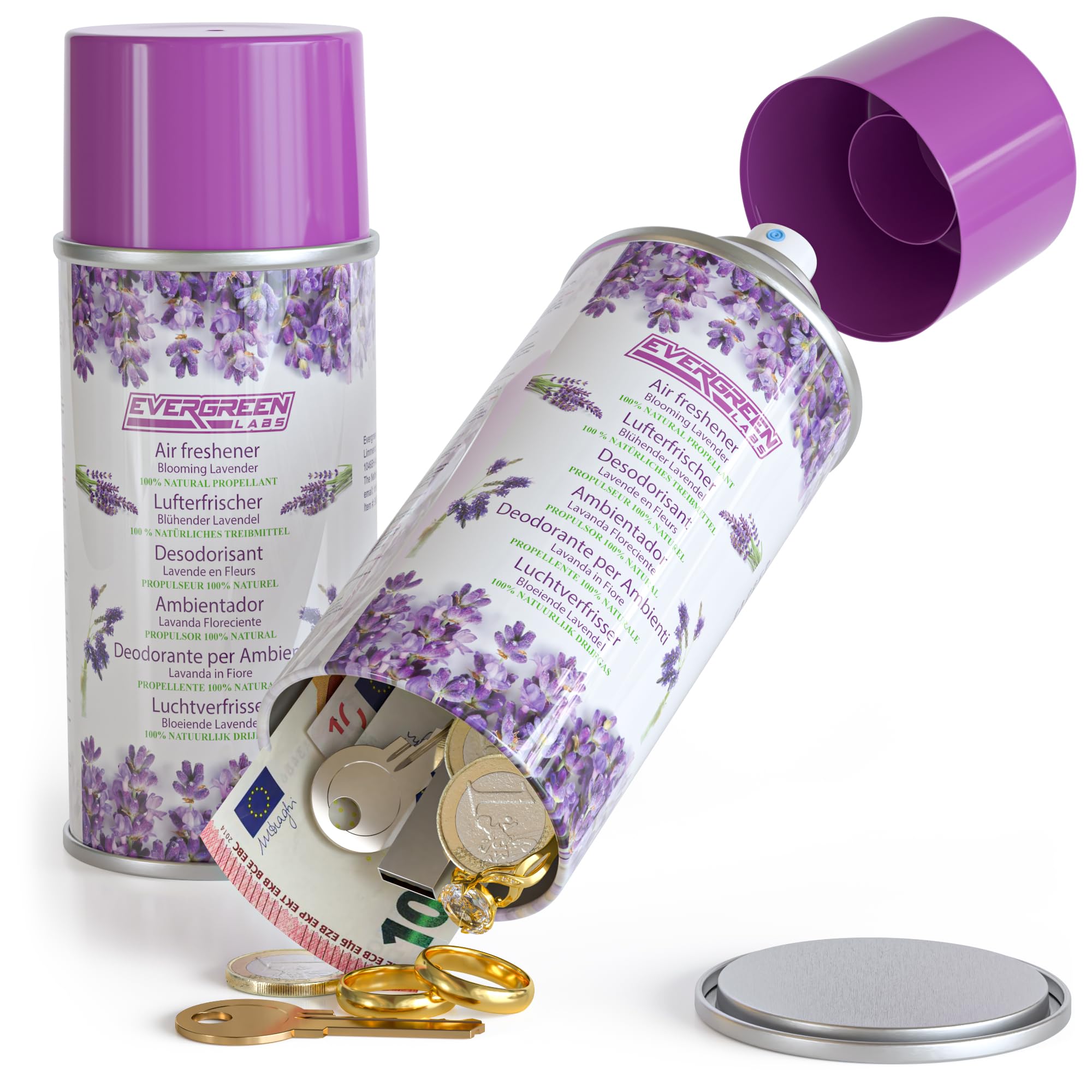 Evergreen Labs Air Freshener with Secret Compartment: Your Ultimate Money Hideout, Key Hiding Place - Perfect Hiding Place for Valuables at Home or Travel! Large Secret Hideout, 6 cm x 13 cm