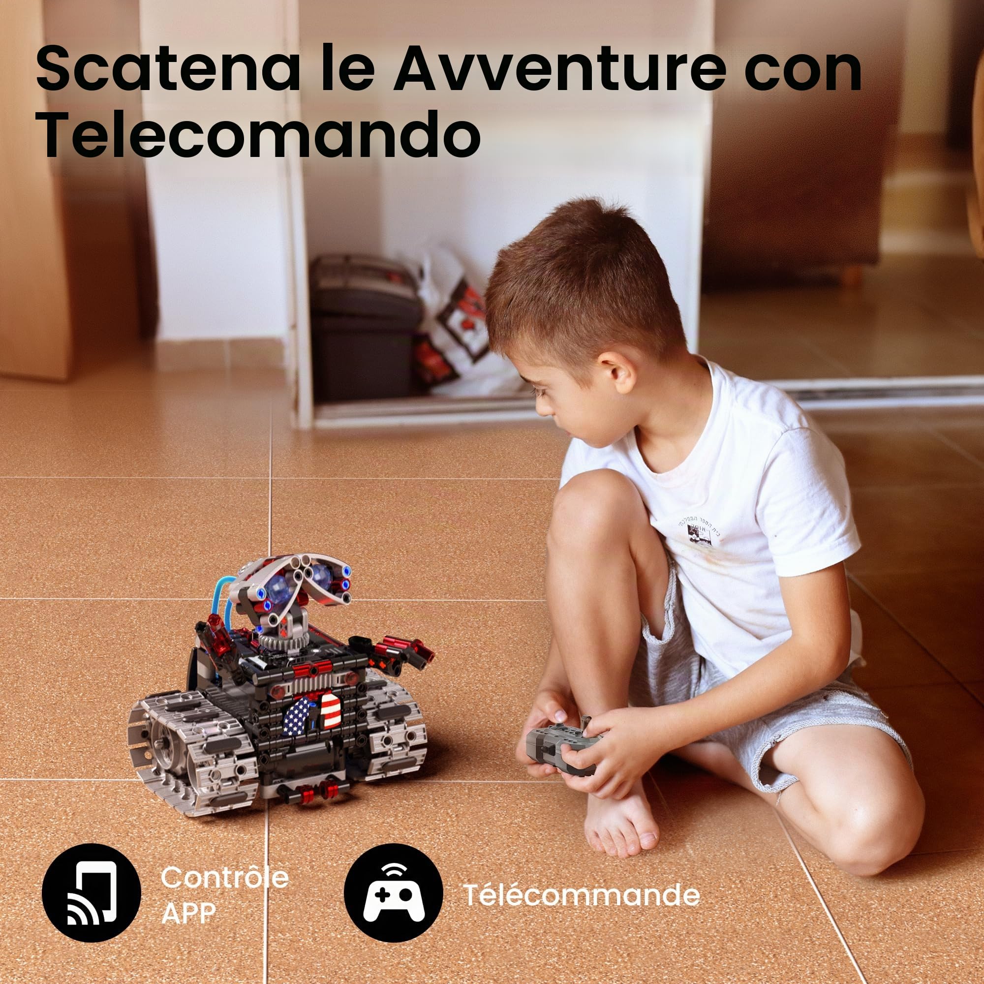 Sillbird Robot Telecomandato per Bambini, Robotica da Corsa RC 4 in 1, Giocattoli da Costruzione a Programmazione Creativa, Idee Regalo per Ragazzi e Ragazze di età compresa tra 8 e 12 Anni