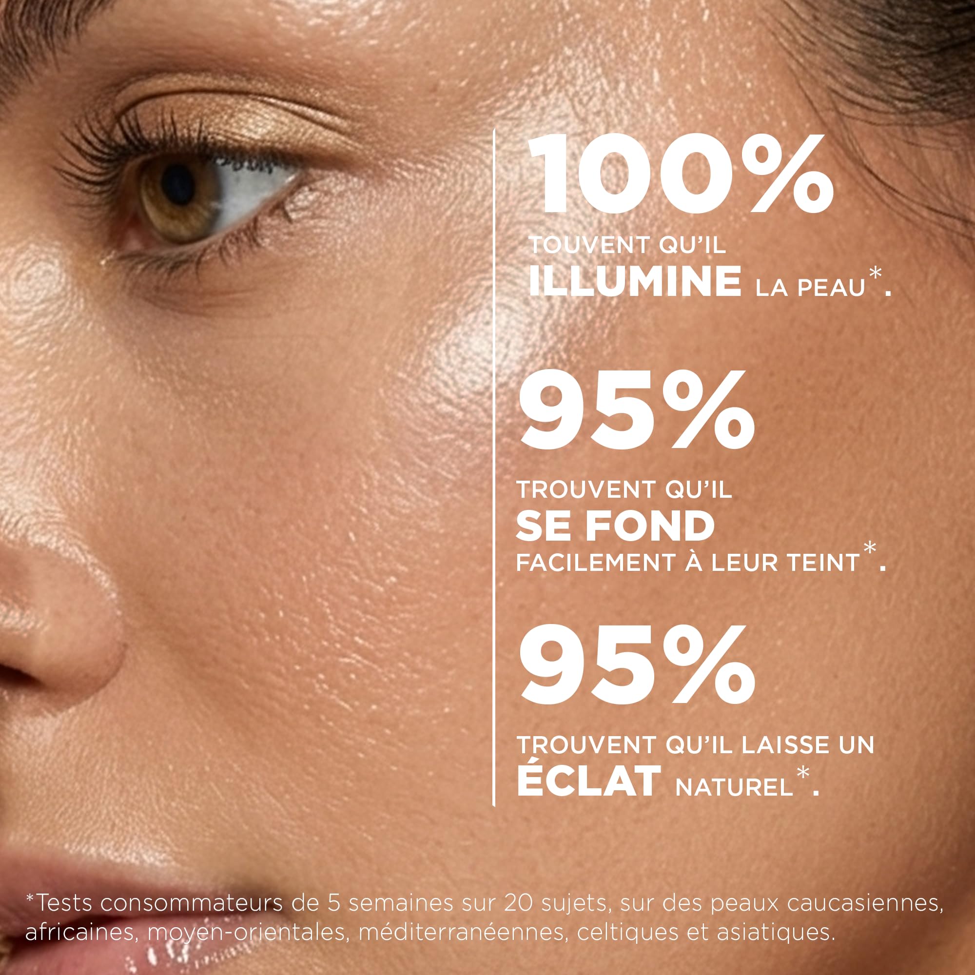 HUYGENS Élixir Perfecteur Illuminateur – Sérum Highlighter Liquide Effet Glow – Enlumineur de Teint Bio Hydratant – Eau de Source Marine, Aloe Vera & Nacres Dorées – 15 ml