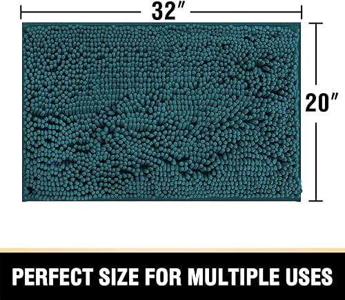 Miniatura 2 de Alfombras de baño Tapetes para baño antideslizante de chenilla de lujo alfombra de baño alfombra extra suave y absorbente Tapetes peludos lavables